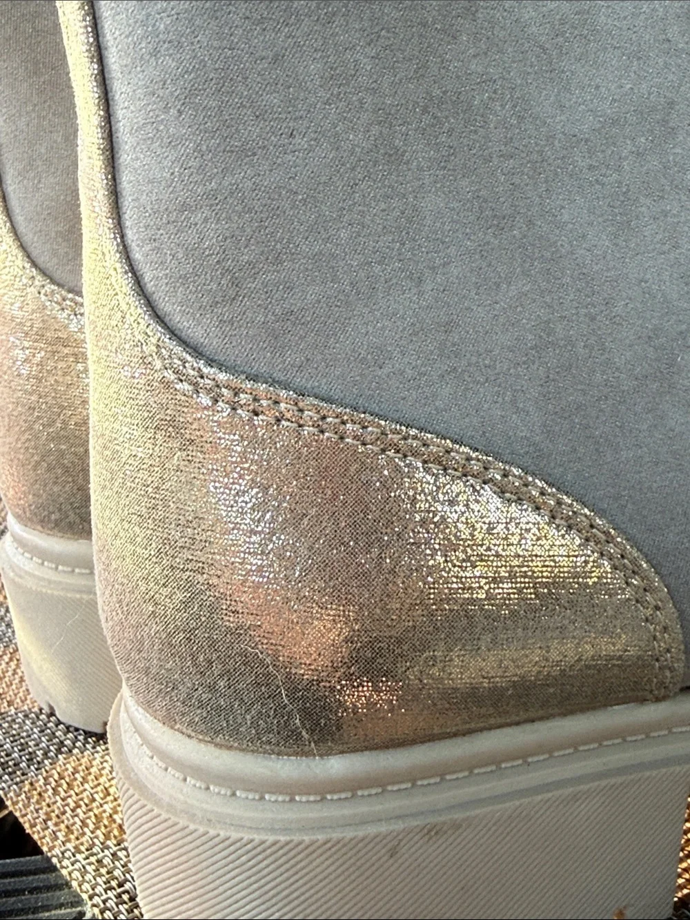Joie Gray Kids Suede Lace-Up Ankle Boots